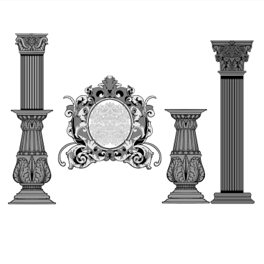 Трафарет - Колонна Классика Трафарет - Колонна Классика